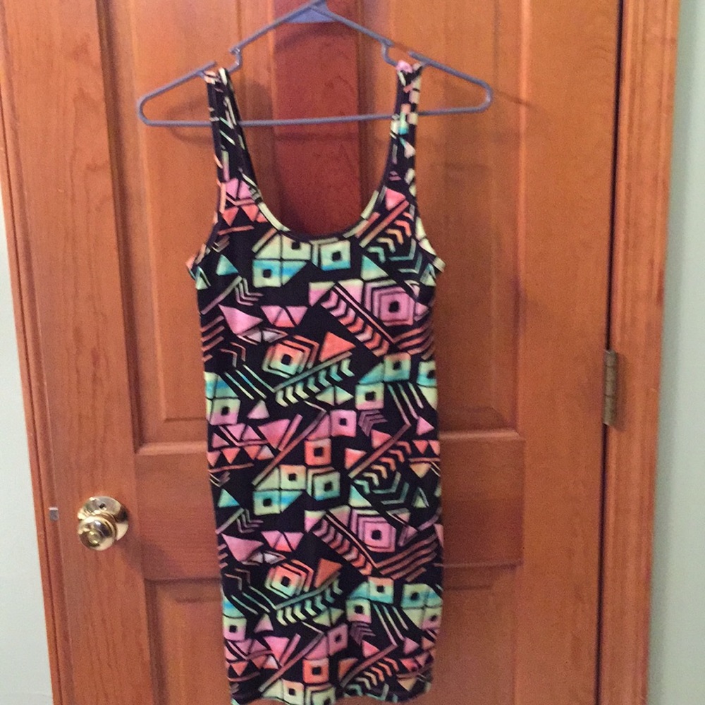 Pink fitted tank dress